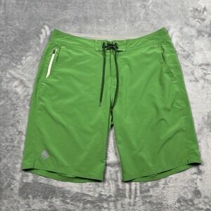 Stio CFS Board Shorts Men's Size 36 10" Green Swim Hybrid Shorts Performance*